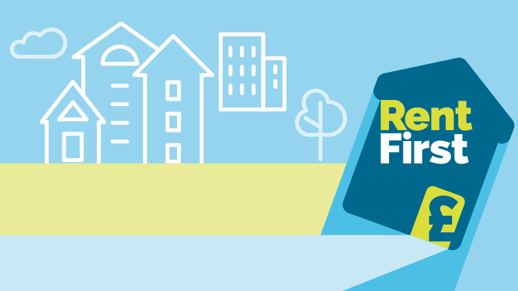 This image is the council's rent first logo