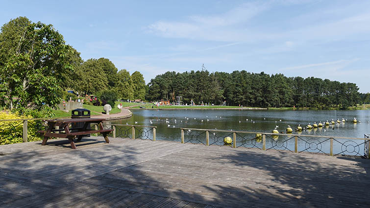 This photo shows a view of Lanark Loch