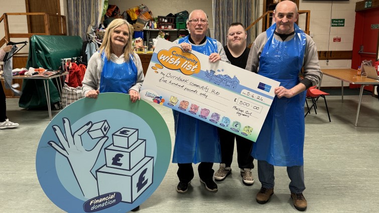 Burnbank Community HUB with Community Wish List £500 donation