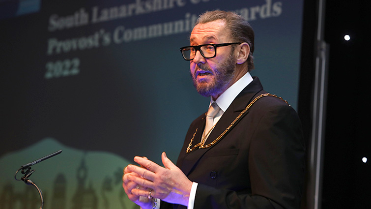 Provost Ian McAllan at the Community Awards in Hamilton Town House