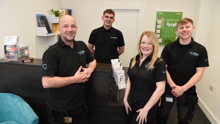 This image shows staff from T R Aitchison who have received support from Business Gateway