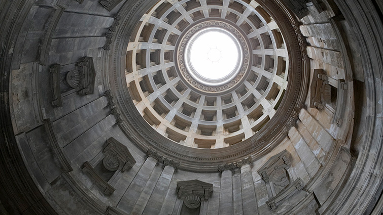 This image shows a view of the Hamilton Mausoleum