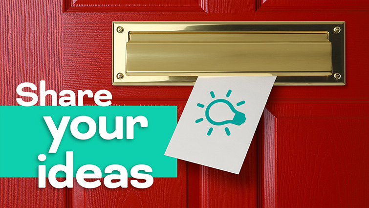 image of a letter dropping through a letterbox