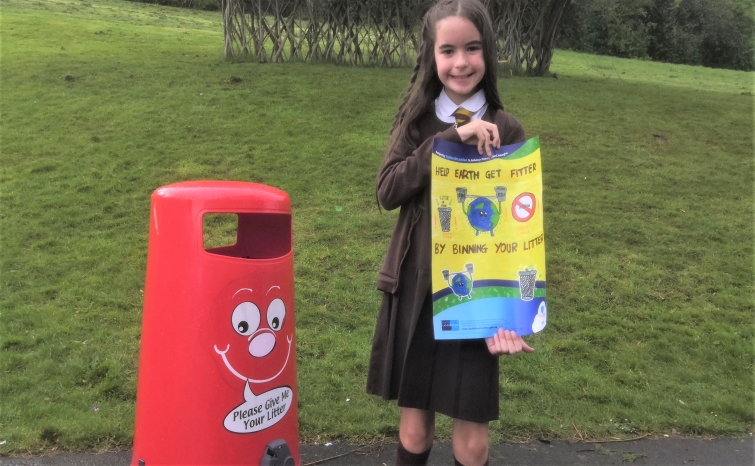 Sophia's anti-litter message has designs on success