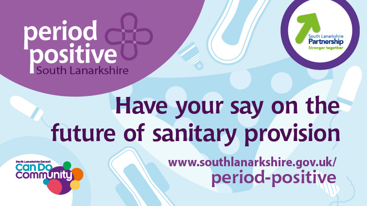 This image shows a graphic with details about the survey on the council's period positive campaign