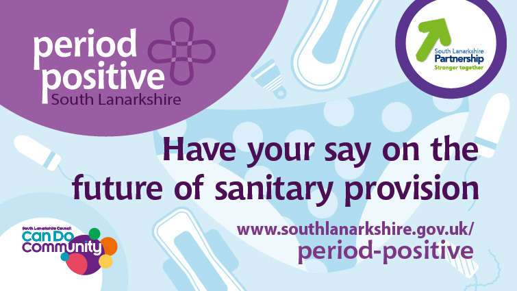 This image shows a graphic with details about the survey on the council's period positive campaign 