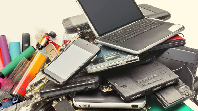 pile of items that contain lithium ion batteries