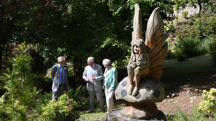 The Duke was given a guided tour of the Park, including the enchanting Fairy Dell.