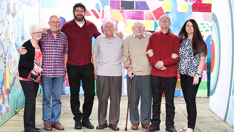The four men who defied General Pinochet are pictured with the filmmaker and a representative from South Lanarkshire Council