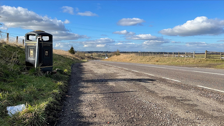 This picture shows a view of the A726 north of East Kilbride where litter picking work will take place.