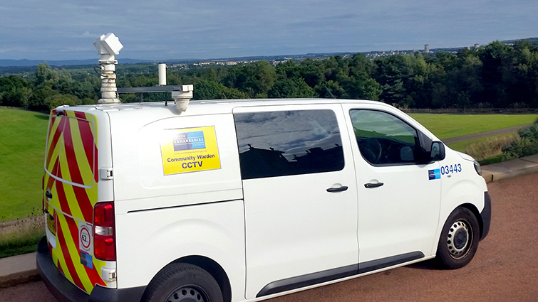 This images shows one of the CCTV vans used to help tackle anti-social behaviour across South Lanarkshire