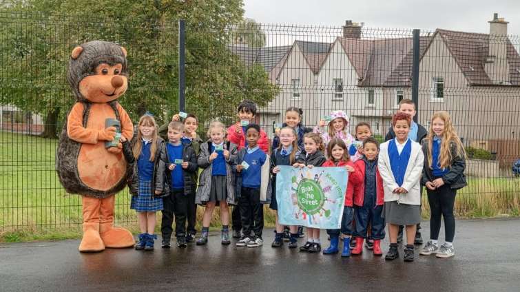 Launch event at Spittal Primary School for the of Beat the Street free active travel game for the residents of Cambuslang and Rutherglen