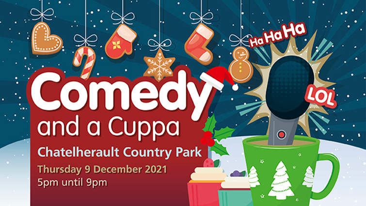 Comedy and a cuppa at Chatelherault poster 