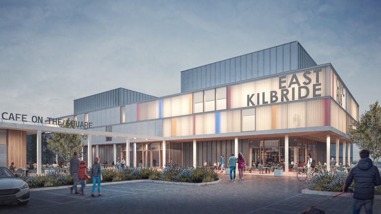 This is an artists impression of how the new Civic Hub could look at a revamped EK Town Centre 