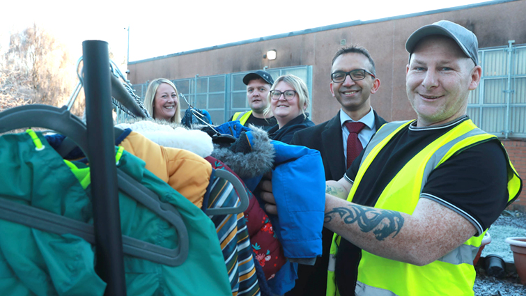 some of the 550 items donated for the winter jacket appeal 