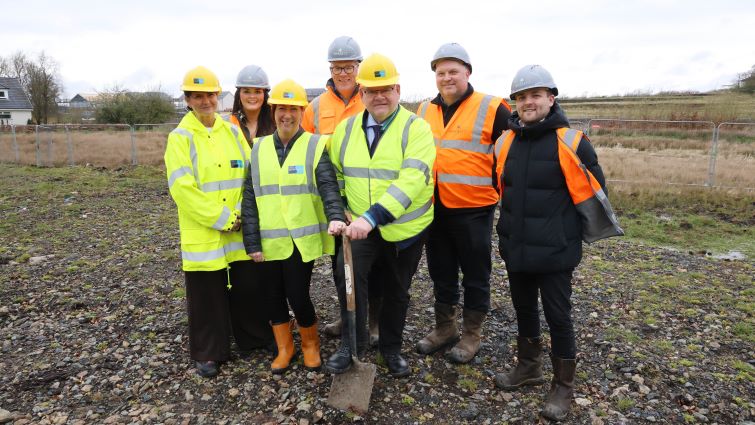 officials at the site of the new Eaglesham View housing development