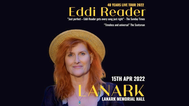 This is an image of singer Eddi Reader ahead of her gig at Lanark Memorial Hall 