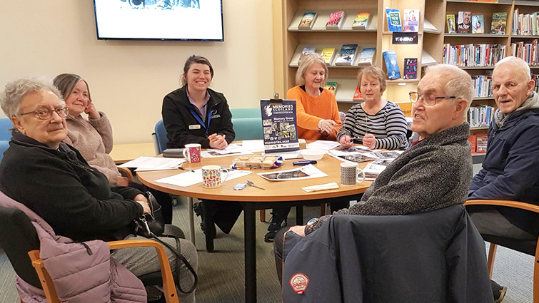 group attending a library Memories Group 