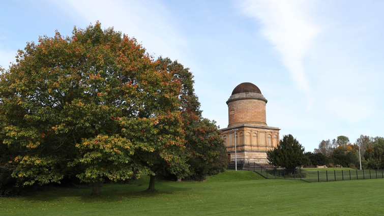 This image shows a view of the Hamilton Mausoleum