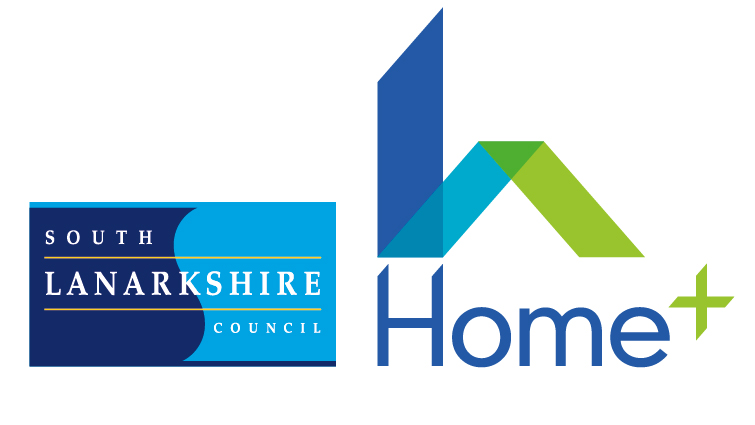 This image is the council logo alongside the Home+ branding 