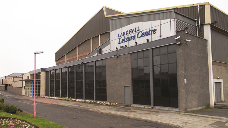 This photo shows the exterior of Larkhall Leisure Centre