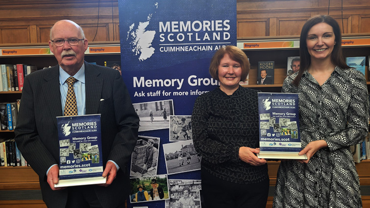 This image shows three reps from todays launch of the Memories Scotland project 