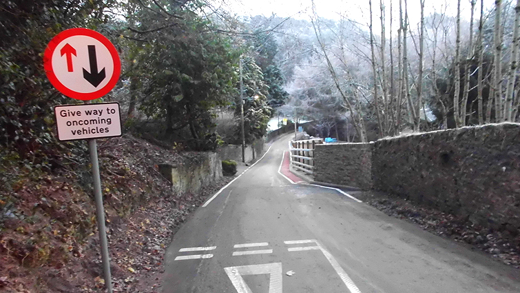 This image shows Mousemill Road in Kirkfieldbank following improvement works