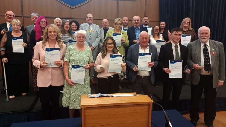 some of the winners at the 2026 Community Awards with Provost Bert Thomson