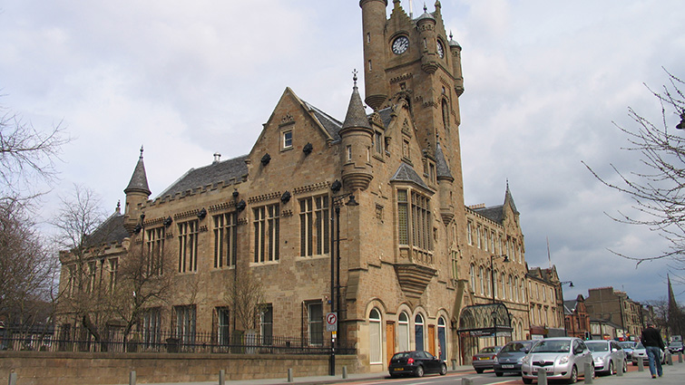 A view of Rutherglen Town Hall 