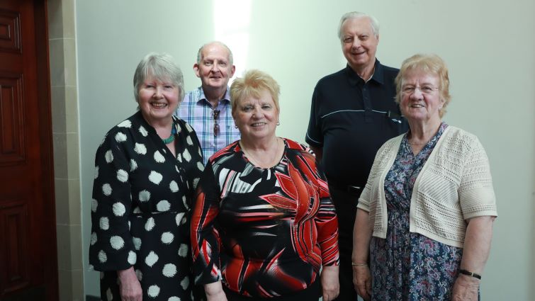This image shows some of the people who attended the Older People's Assembly, including Councillor Eileen Logan, South Lanarkshire Council’s Older People’s Champion