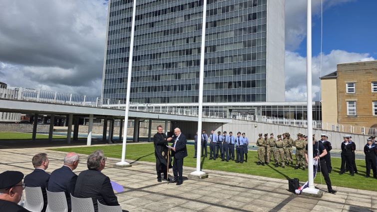 Flag raised to honour Armed Forces