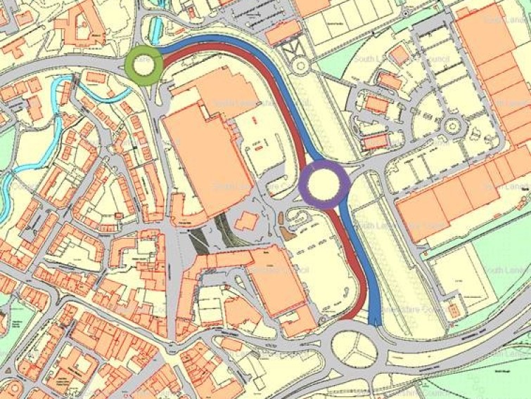 map of closures along Palace Grounds Road
