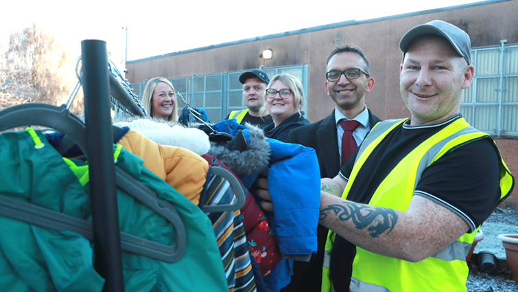 some of the 550 items donated for the winter jacket appeal
