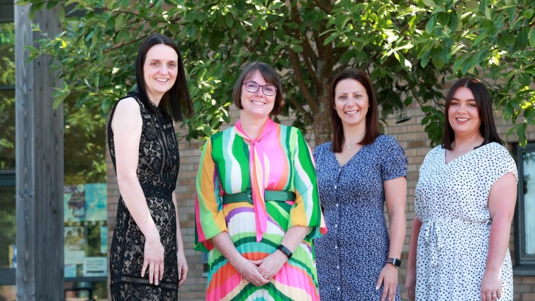 Ashleigh McGeehan (Depute Head Teacher), Linda Callender HT, Jennifer Lattimer (Depute Head Teacher/ Principal Teacher), Kayleigh Crawford ( Principal Teacher)