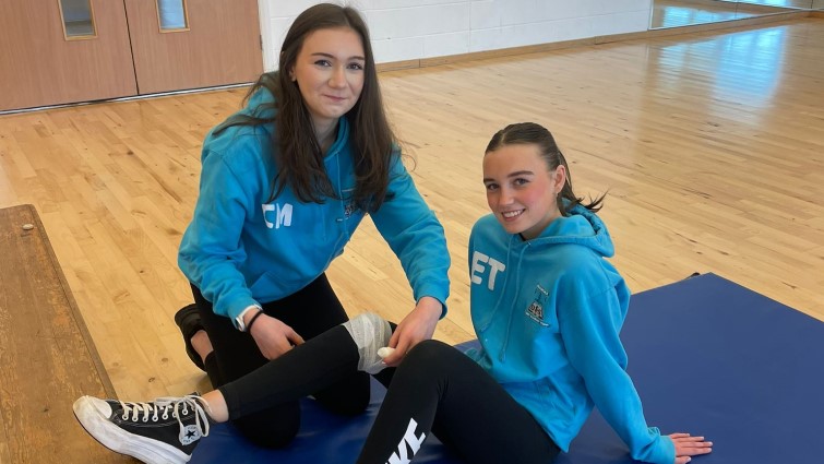 Duncanrig Secondary pupils practise First Aid as part of their Sixth Year studies.