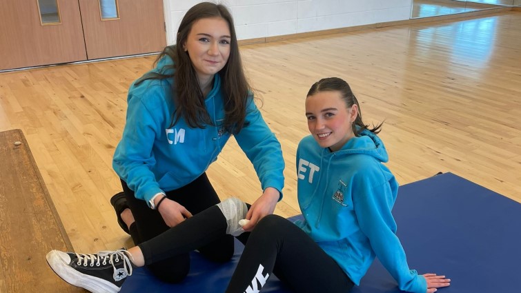 Duncanrig Secondary pupils practise First Aid as part of their Sixth Year studies.