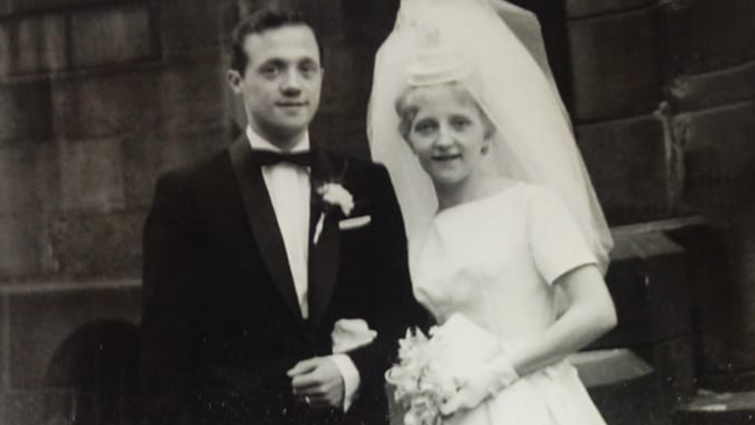 Harry and Nan Franklin on the wedding day on 1962