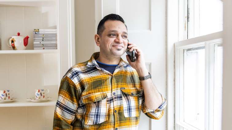person on the phone