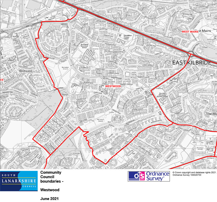Westwood Community Council boundary map